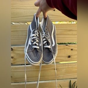 grey high top vans